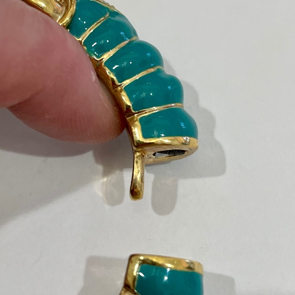 Rare Kenneth Jay Lane Raj Teal Elephant Clamper Bracelet
, EUC - Picture 12 of 16